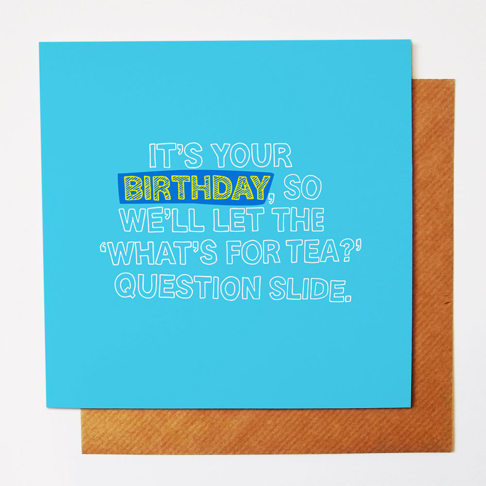 What's for Tea? greetings card