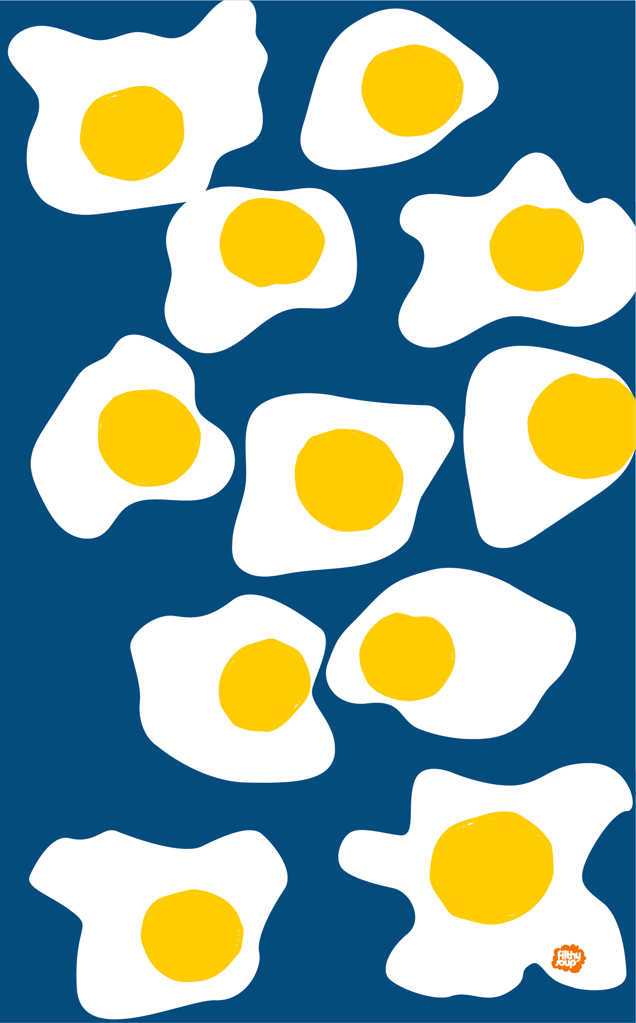 Happy Eggs tea towel