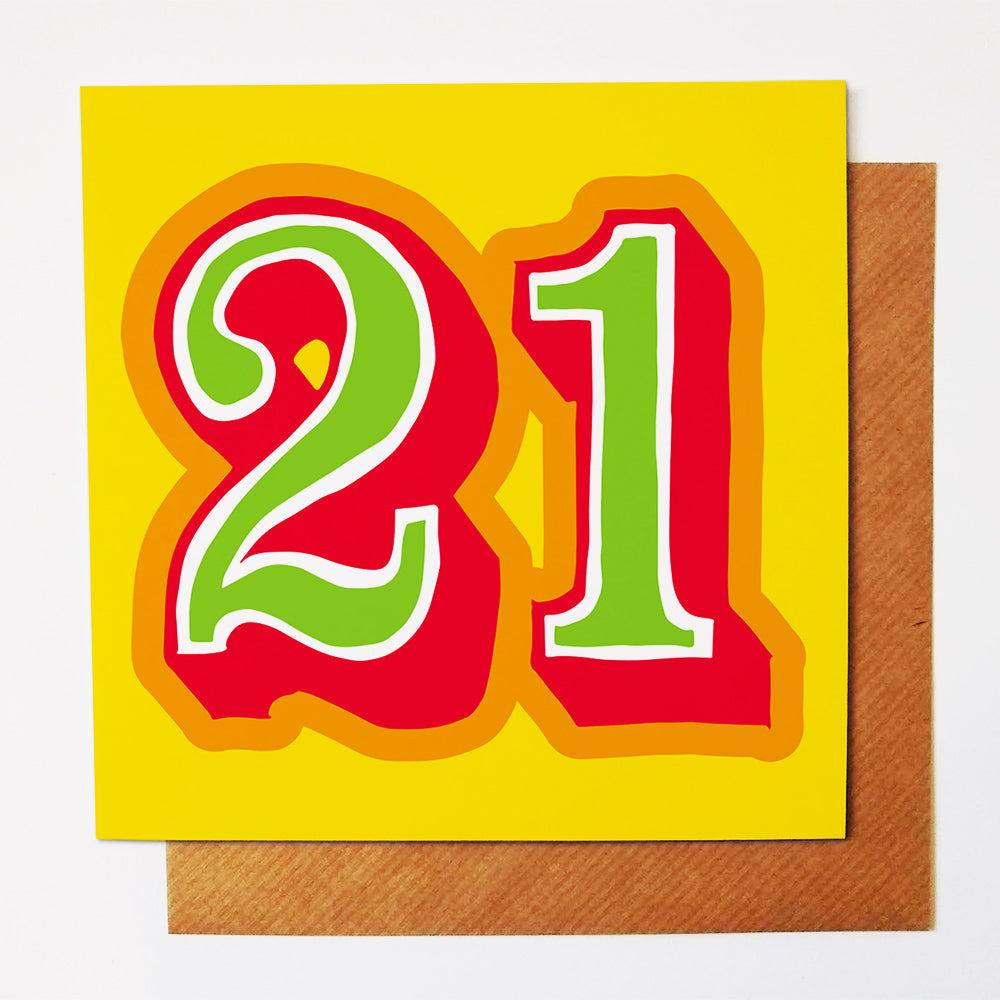 21st celebration card