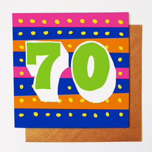 70th celebration card