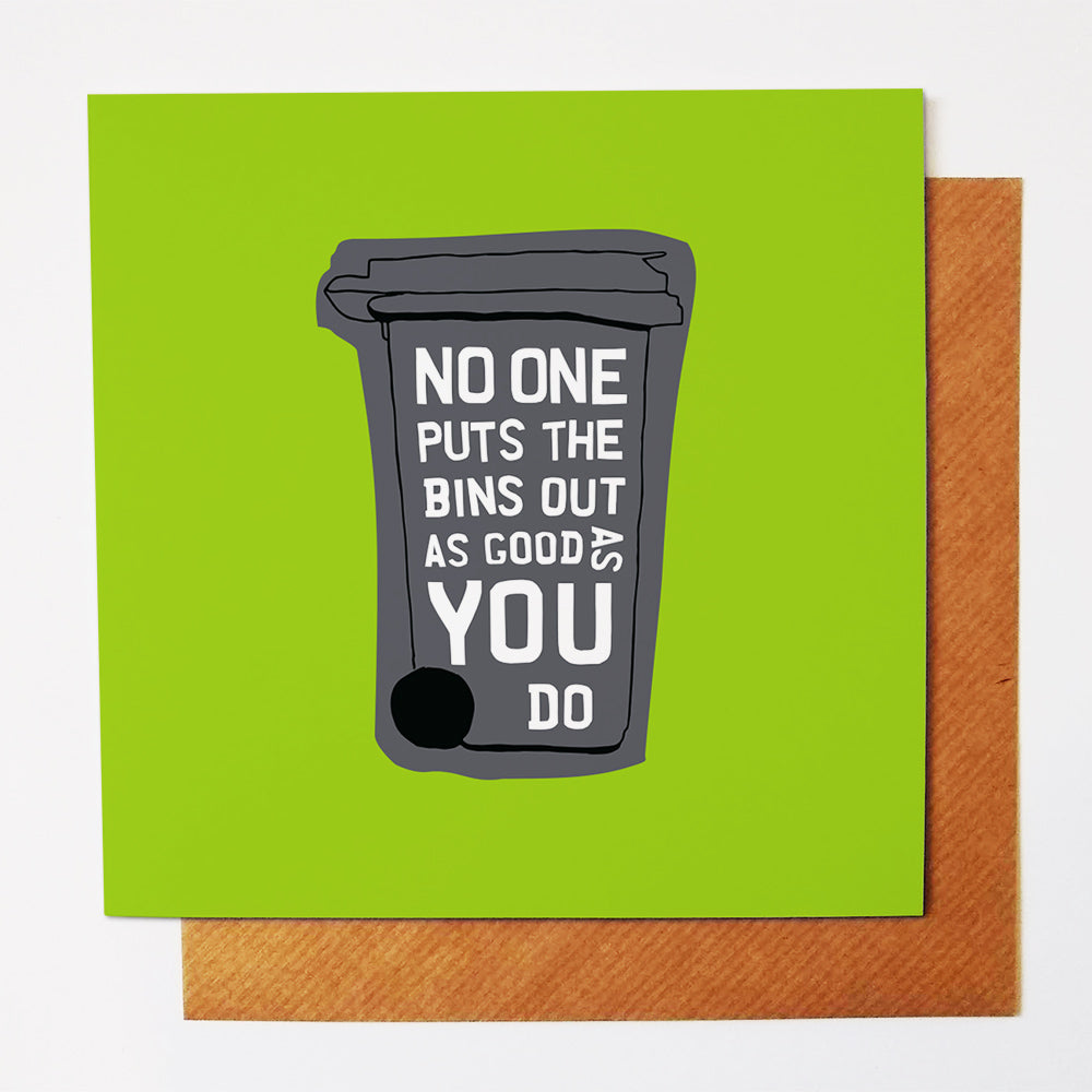 Bins Out greetings card