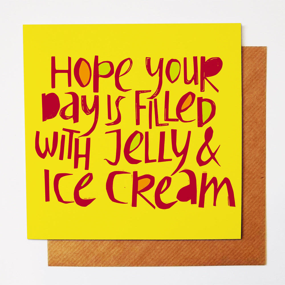Jelly Ice Cream greetings card