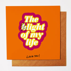 Light of my Life greetings card