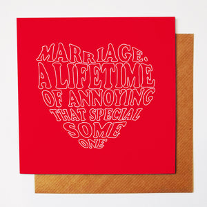 Marriage greetings card