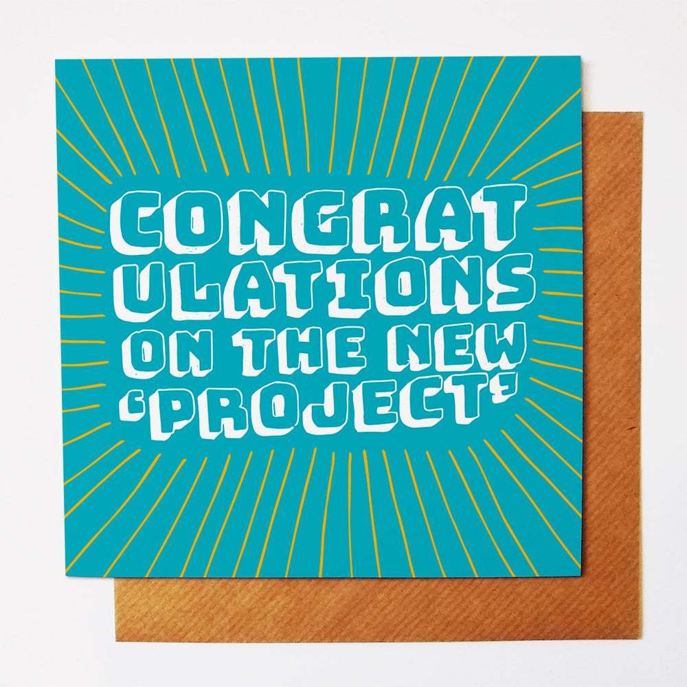 New Project greetings card