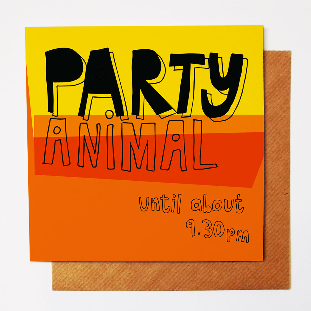 Party Animal greetings card
