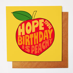 Peachy Birthday greetings card