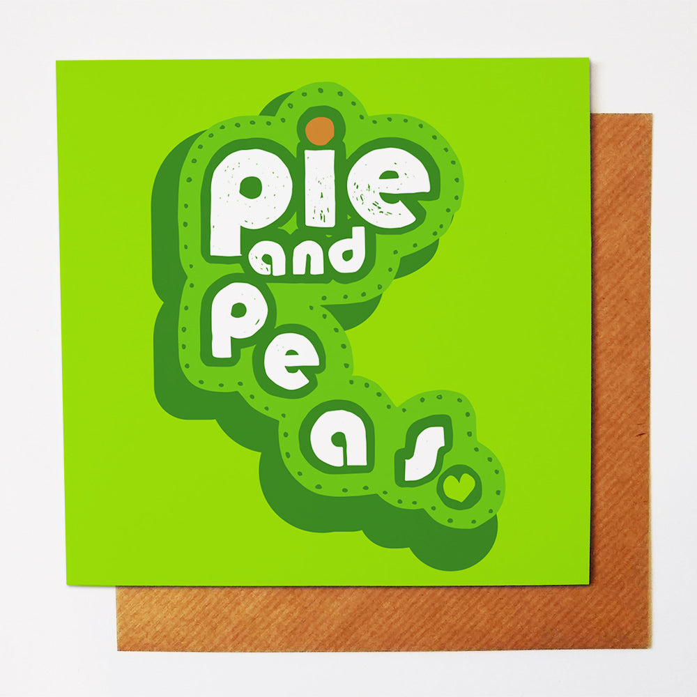 Pie Peas greetings card