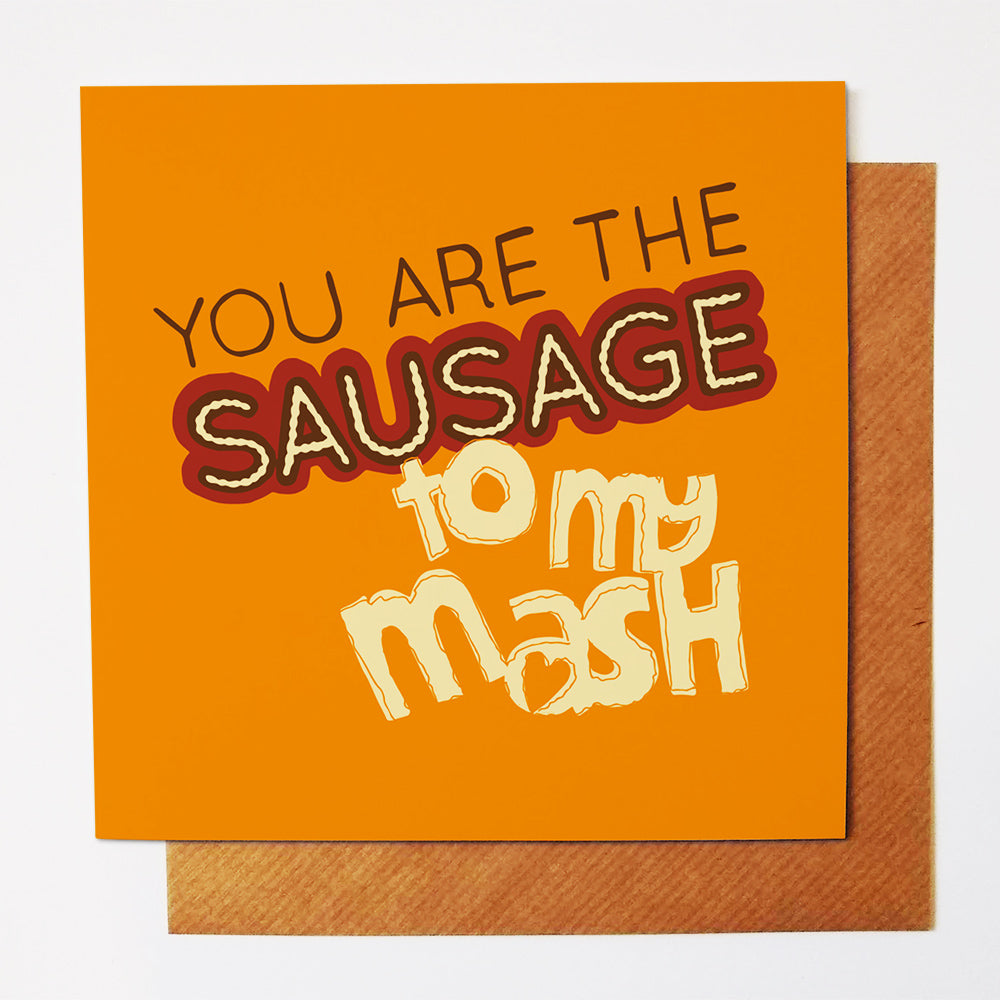 Sausage Mash greetings card