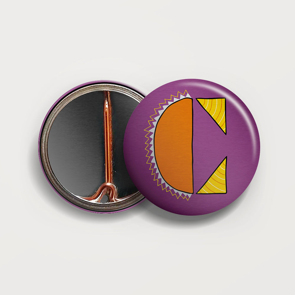 Letter C button badge