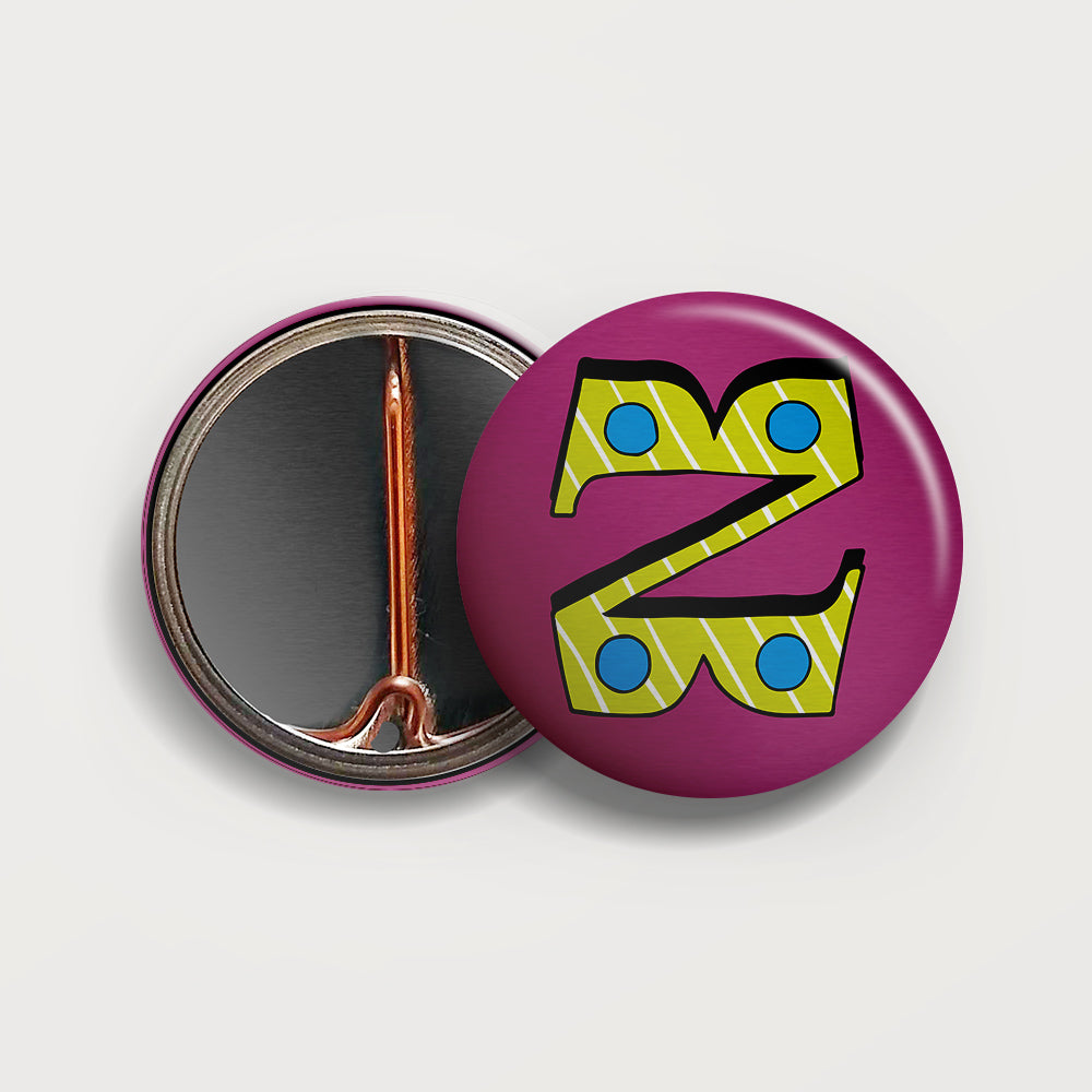 Letter Z button badge