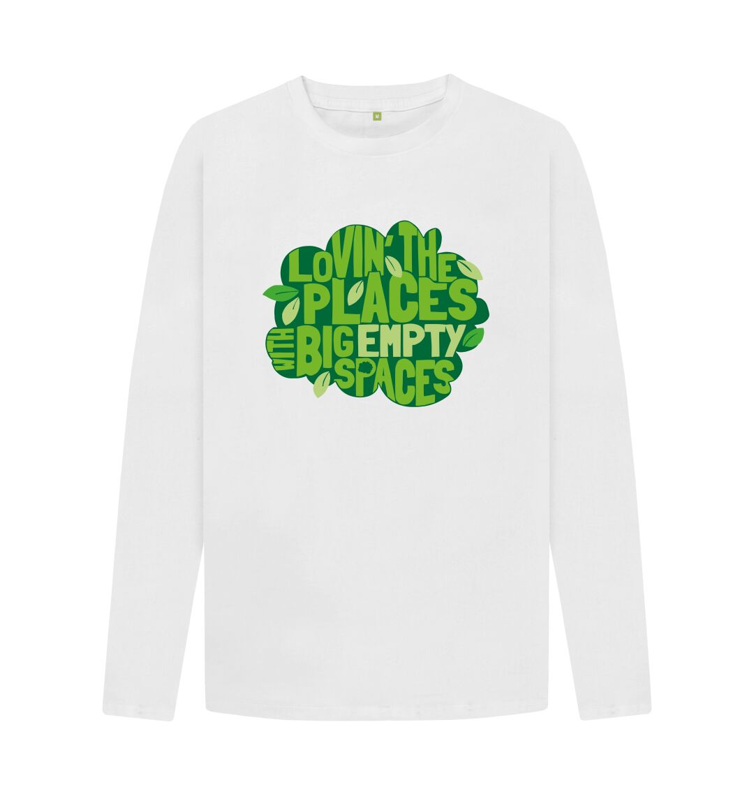 White Men's \/ Unisex Places with Spaces Long Sleeved Tee