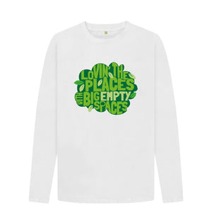 White Men's \/ Unisex Places with Spaces Long Sleeved Tee