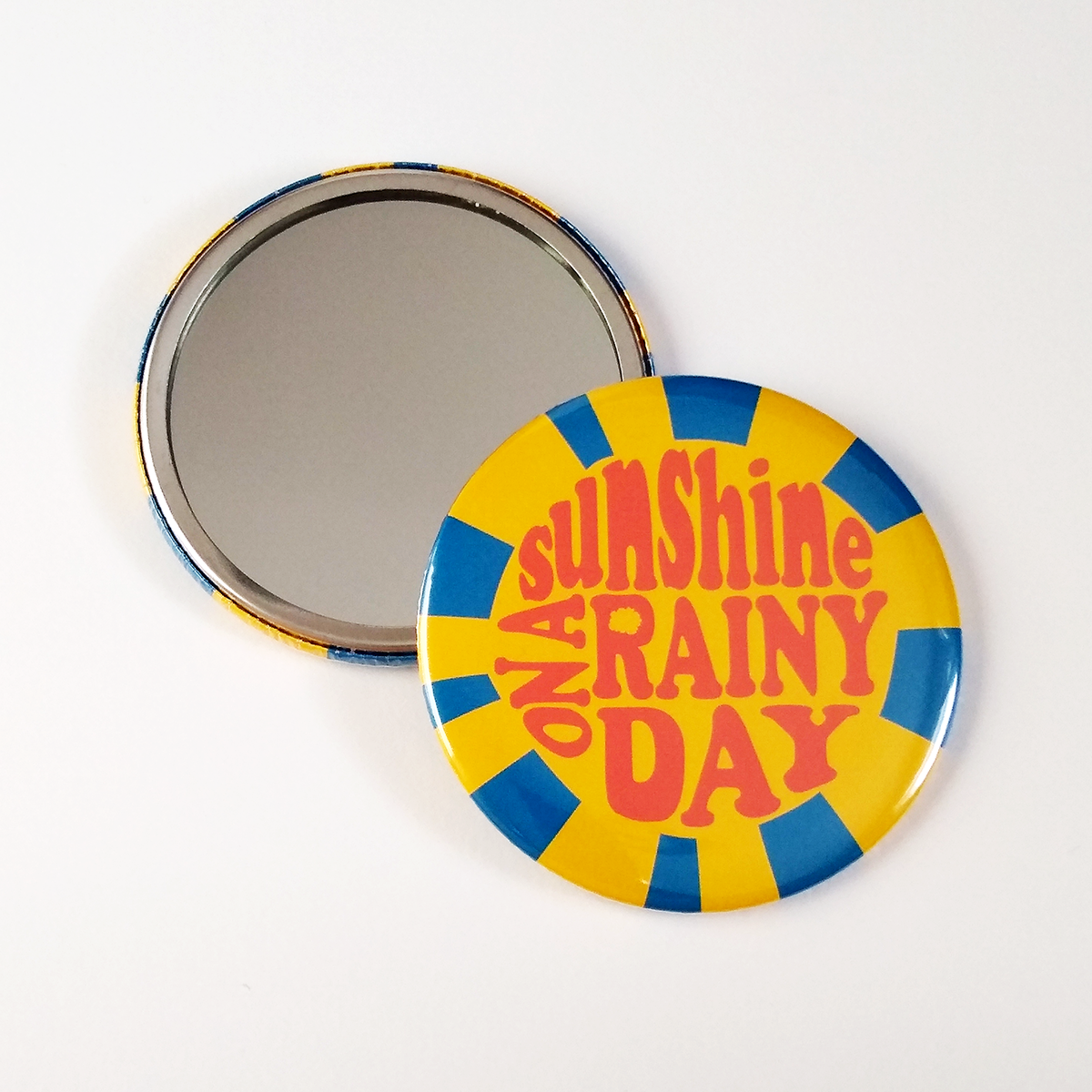 Sunshine on a Rainy Day pocket mirror